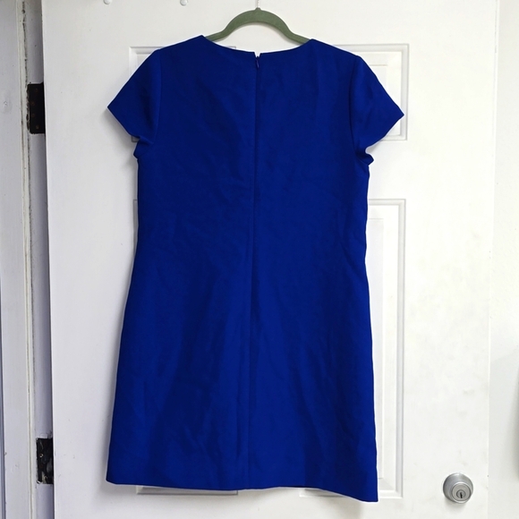 J.Crew Cobalt Blue Presentation Shift Dress Short Sleeve - Picture 7 of 11